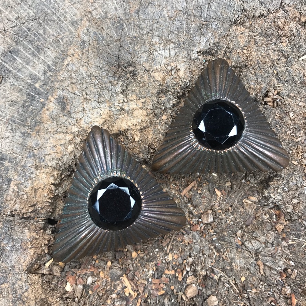 vintage deco earrings 70s Marla Buck